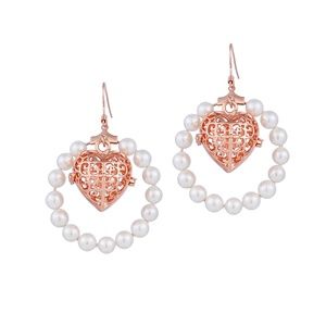 Heart Pearl Earrings